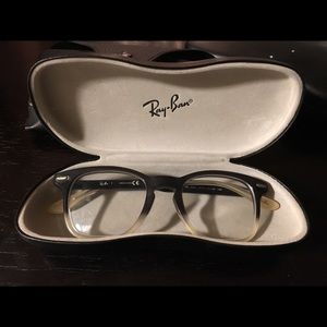 RayBan Black/Clear glasses frame